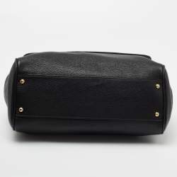 Pre Owned Dolce & Gabbana Black Leather Large Miss Sicily Top Handle Bag