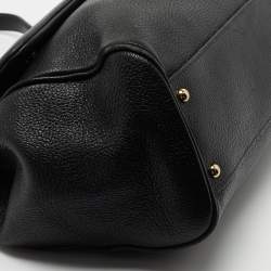 Pre Owned Dolce & Gabbana Black Leather Large Miss Sicily Top Handle Bag