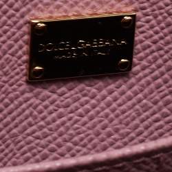 Pre Owned Dolce & Gabbana Pink Leather Miss Sicily Top Handle Bag