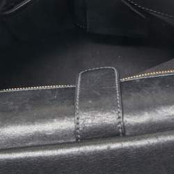 Pre Owned Dolce & Gabbana Blue/Brown Leopard Print Raffia Large Miss Sicily Top Handle Bag