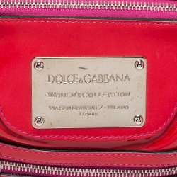 Pre Owned Dolce & Gabbana Pink Patent Leather Miss Easy Way Wristlet Clutch