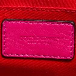 Pre Owned Dolce & Gabbana Pink Patent Leather Miss Easy Way Wristlet Clutch