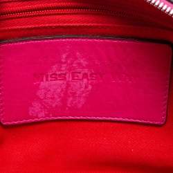 Pre Owned Dolce & Gabbana Pink Patent Leather Miss Easy Way Wristlet Clutch
