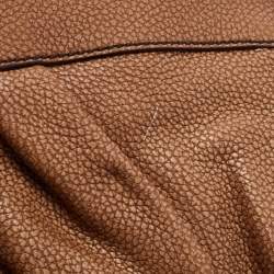 Pre Owned Dolce & Gabbana Brown Leather Side Pocket Shoulder Bag