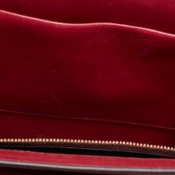 Pre Owned Dolce & Gabbana Grey Embossed  Lucia Shoulder Bag