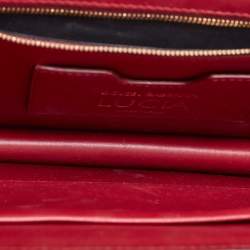 Pre Owned Dolce & Gabbana Grey Embossed  Lucia Shoulder Bag