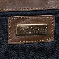 Pre Owned Dolce & Gabbana Multicolor Printed Leather Flap Baguette