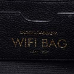 Pre Owned Dolce & Gabbana Black Leather Wifi Top Handle Bag