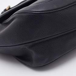 Pre Owned Dolce & Gabbana Black Leather Wifi Top Handle Bag
