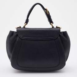 Pre Owned Dolce & Gabbana Black Leather Wifi Top Handle Bag