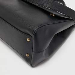 Pre Owned Dolce & Gabbana Black Leather Large Miss Sicily Top Handle Bag