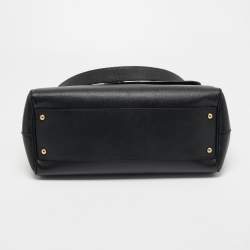 Pre Owned Dolce & Gabbana Black Leather Large Miss Sicily Top Handle Bag