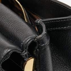 Pre Owned Dolce & Gabbana Black Leather Large Miss Sicily Top Handle Bag