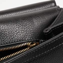 Pre Owned Dolce & Gabbana Black Leather Large Miss Sicily Top Handle Bag