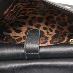 Pre Owned Dolce & Gabbana Black Leather Large Miss Sicily Top Handle Bag