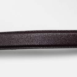 Pre Owned Dolce & Gabbana Burgundy Leather Large Miss Sicily Top Handle Bag