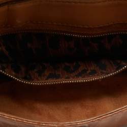 Pre Owned Dolce & Gabbana Brown Python and Eel Leather Small Shoulder Bag
