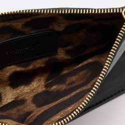 Pre Owned Dolce & Gabbana Beige/Black Raffia and PVC Miss Sicily East West Embroidered Top Handle Bag