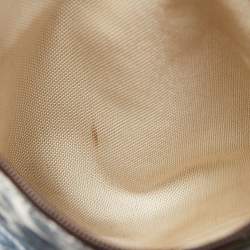 Pre Owned Dolce & Gabbana Brown/Beige Logo Embossed Suede and Calf Hair Tote