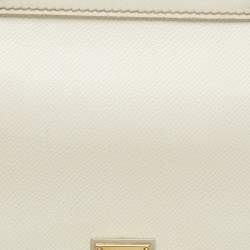 Pre Owned حقيبة دولتشي آند غابانا ميس سيسيلي جلد أرجواني بني داكن متوسطة بيد علوية