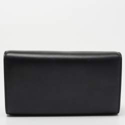 Pre Owned Dolce & Gabbana Black Leather Logo Shoulder Bag