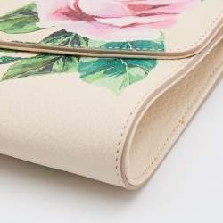 Dolce & Gabbana Multicolor Rose Print Leather Miss Dolce Chain Shoulder Bag