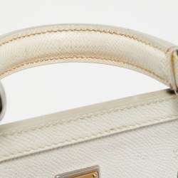 Pre Owned حقيبة دولتشي أند غابانا ميس سيسيلي متوسطة جلد أسود بيد علوية