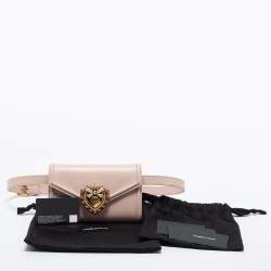 Dolce & Gabbana Pink Leather Devotion Belt Bag