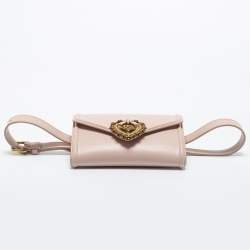 Dolce & Gabbana Pink Leather Devotion Belt Bag