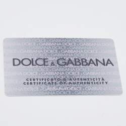 Dolce & Gabbana Dark Brown Floral Embossed Leather Flap Clutch