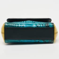 مملوكة مسبقًا Dolce & Gabbana Multicolor Python and Crocodile Small Miss Sicily Top Handle Bag