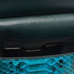 مملوكة مسبقًا Dolce & Gabbana Multicolor Python and Crocodile Small Miss Sicily Top Handle Bag