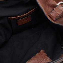 Pre Owned Dolce & Gabbana Brown/Black Leather Miss Romantique Satchel
