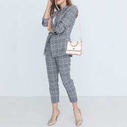 Pre Owned Dolce & Gabbana Pink Leather Small Miss Sicily Top Handle Bag