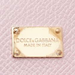 Pre Owned Dolce & Gabbana Pink Leather Small Miss Sicily Top Handle Bag
