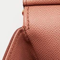 Pre Owned Dolce & Gabbana Pink Leather Miss Sicily Top Handle Bag