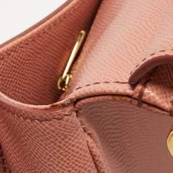 Pre Owned Dolce & Gabbana Pink Leather Miss Sicily Top Handle Bag