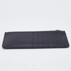 Pre Owned Dolce & Gabbana Black Leather Zipped Card Holder