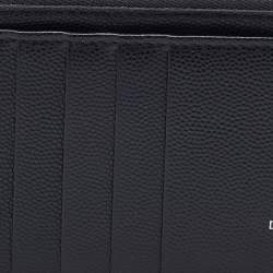 Pre Owned Dolce & Gabbana Black Leather Zipped Card Holder
