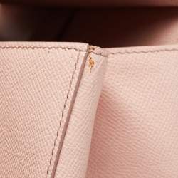 Pre Owned Dolce & Gabbana Pink Leather Large Miss Sicily Top Handle Bag