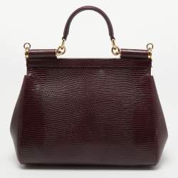 مملوكة مسبقًا حقيبة دولتشي أند غابانا ميس سيسيلي جلد بيج يد علوية متوسطة