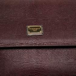 مملوكة مسبقًا حقيبة دولتشي أند غابانا ميس سيسيلي جلد بيج يد علوية متوسطة