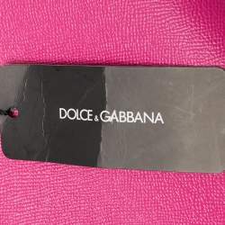 Pre Owned Dolce & Gabbana Pink Leather Regular Miss Sicily Top Handle Bag