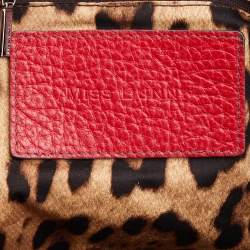 Pre Owned Dolce & Gabbana Red Leather Miss Bunny Satchel