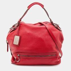 Pre Owned Dolce & Gabbana Red Leather Miss Bunny Satchel
