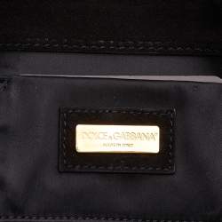Pre Owned Dolce & Gabbana Red/Black Calf Hair Miss Charles Flap Shoulder Bag