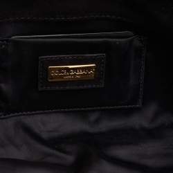 Pre Owned Dolce & Gabbana Red/Black Calf Hair Miss Charles Flap Shoulder Bag