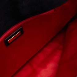 مملوكة مسبقًا Dolce & Gabbana Black Python Leather Tassel Top Handle Bag