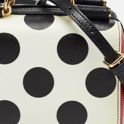 Pre Owned Dolce & Gabbana Muliticolor Polka Dot Dauphine Leather Sicily East West Bag