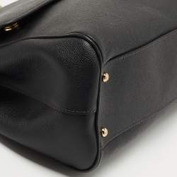 Pre Owned Dolce & Gabbana Black Leather Large Miss Sicily Top Handle Bag